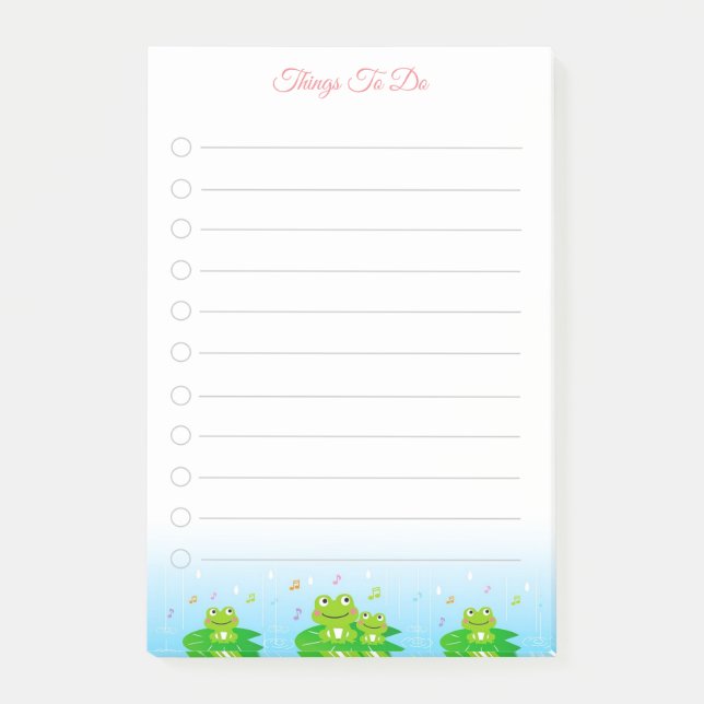 Notas Post-it® Cosas felices para las ranas pequeñas (Anverso)