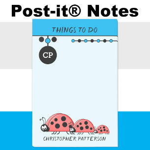 Notas Post-it® Cosas lindas de las mariquitas para nombrar a los
