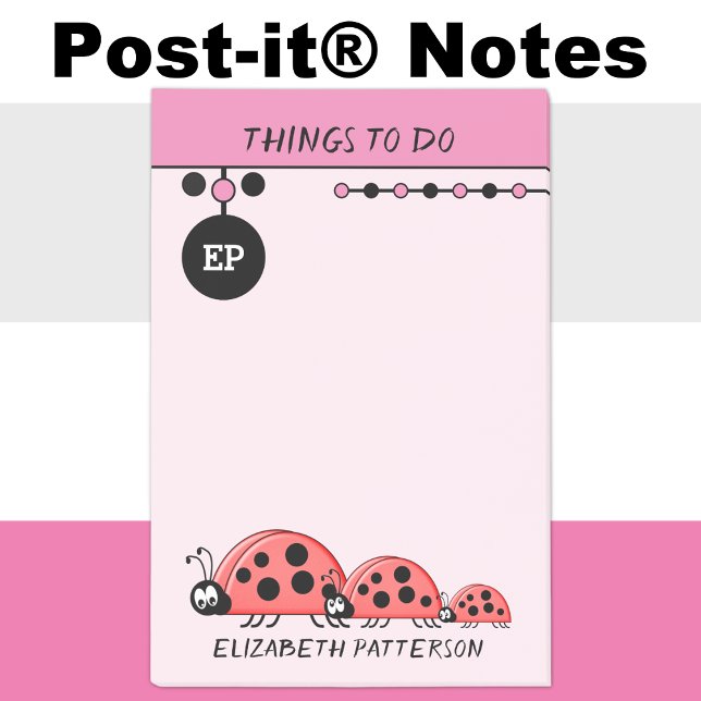 Notas Post-it® Cosas lindas de las mariquitas para nombrar a los  (Subido por el creador)