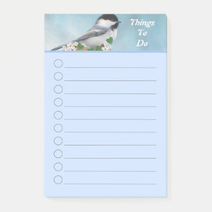 Notas Post-it® Cosas lindas que hacer de pajarito y florecitas