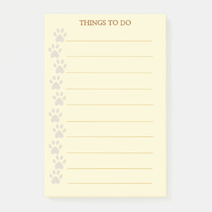 Notas Post-it® Cosas Personalizadas con Patitas Adorables para Ha