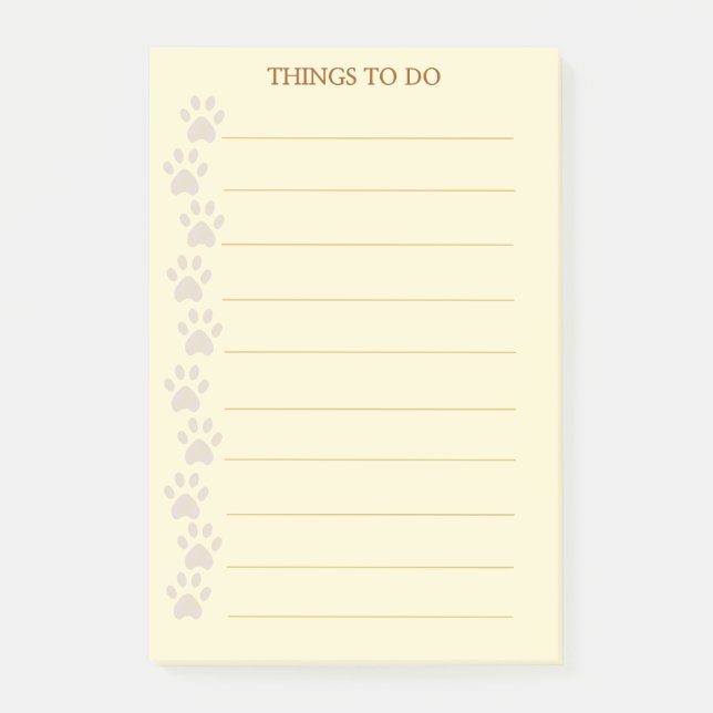 Notas Post-it® Cosas Personalizadas Para Hacer (Anverso)