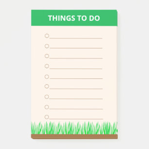 Notas Post-it® Cosas personalizadas que hacer de verde y beige