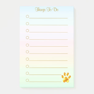 Notas Post-it® Cosas personalizadas que hacer y Golden Paw