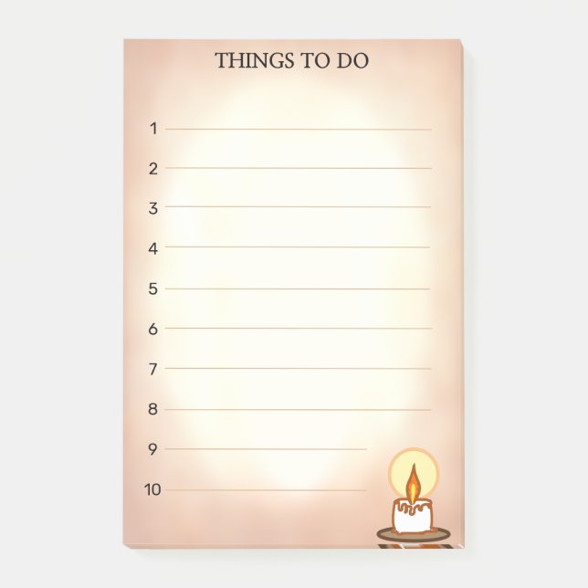 Notas Post-it® Cosas que hacer con velas en desplazamiento (Anverso)