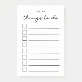 Notas Post-it® Cosas que hacer en la lista