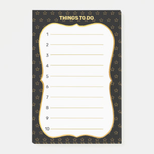Notas Post-it® Cosas que hacer y patrón de estrella rayado