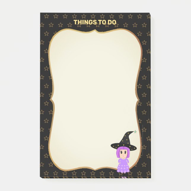 Notas Post-it® Cosas que hacer y patrón de estrellas (Anverso)