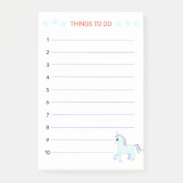 Notas Post-it® Cosas que hacer y Unicornio