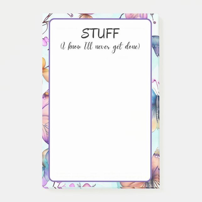 Notas Post-it® Cosas que sé que nunca terminaré (Anverso)