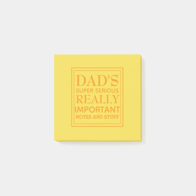 Notas Post-it® Cosas súper serias de Dads (Anverso)
