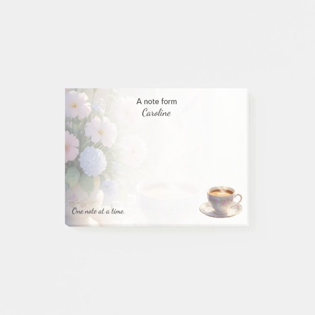 Notas Post-it® Cosmo café y flores silvestres en casa (Anverso)