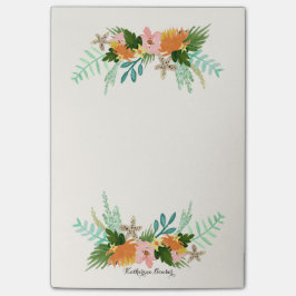 Notas Post-it® Costa costa personalizada del | floral