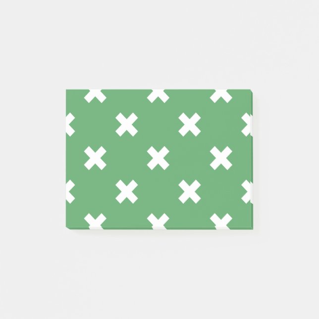 Notas Post-it® Costillas blancas en verde (Anverso)