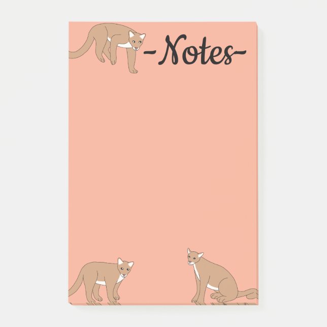 Notas Post-it® Cougar (Anverso)