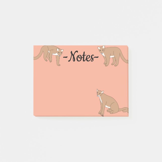 Notas Post-it® Cougar (Anverso)