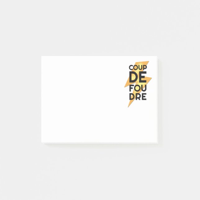 Notas Post-it® Coup de Foudre - francés del rayo (Anverso)
