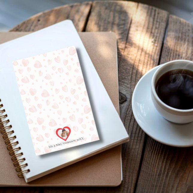 Notas Post-it® Couple Photo Heart Background Custom romantic (Subido por el creador)