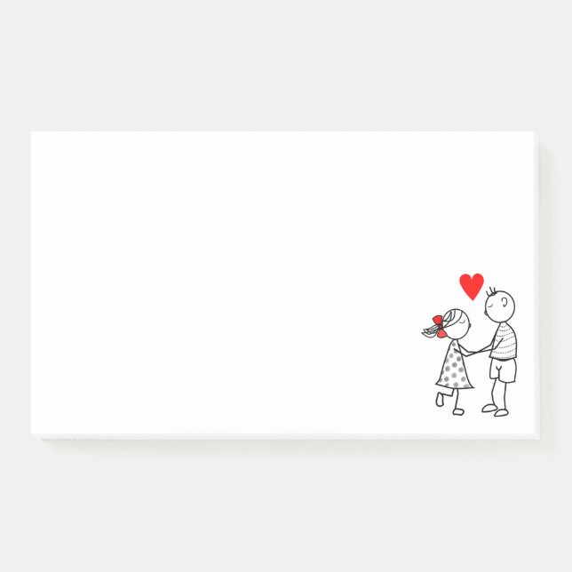 Notas Post-it® Couple Post it Notes Love (Anverso)