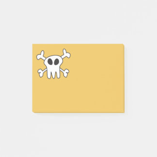 Notas Post-it® Cráneo blanco y negro