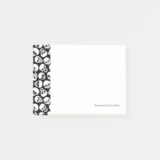 Notas Post-it® Cráneos en modelo negro del fondo (Anverso)