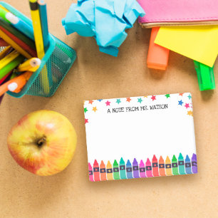 Notas Post-it® Crayons & Stars Colorous Note from School