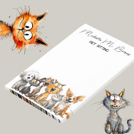 Notas Post-it® Crazy Crazy Cats Perros Mascota Sitter Business