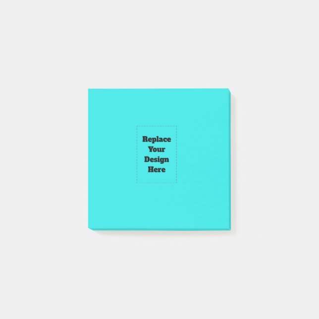 Notas Post-it® Crea tu propio cian (Anverso)