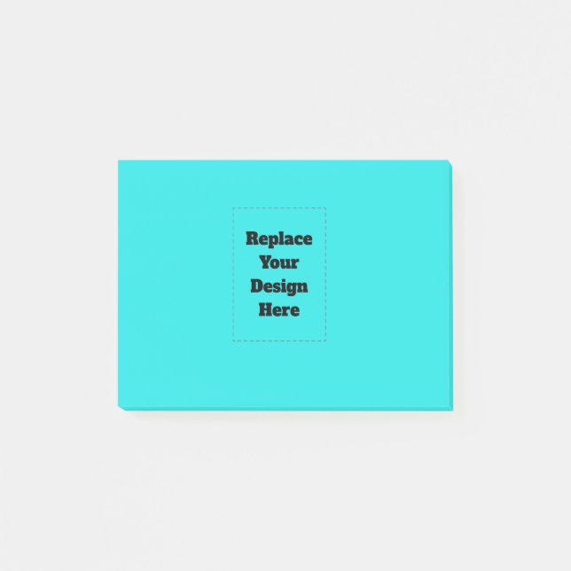 Notas Post-it® Crea tu propio cian (Anverso)