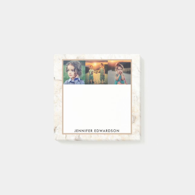 Notas Post-it® Crea tu propio collage de fotos familiares en márm (Anverso)