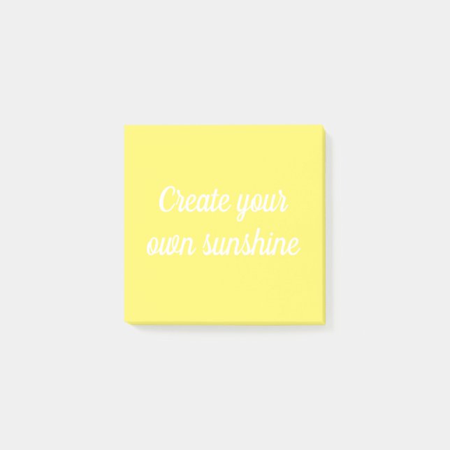 Notas Post-it® Crea tu propio sol lindo amarillo (Anverso)