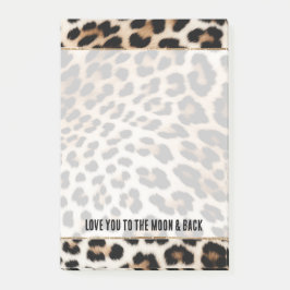 Notas Post-it® Cream Black Leopard Print