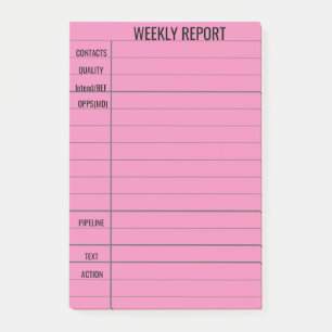 Notas Post-it® Crear su propio informe semanal comercial