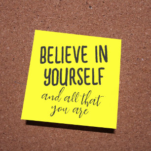 Notas Post-it® Cree en usted mismo y en todo lo que es positivo