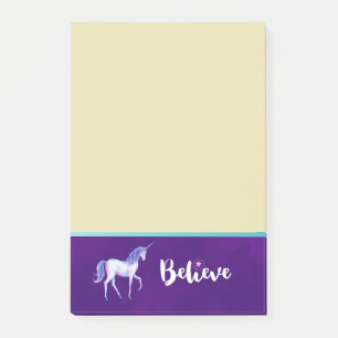 Notas Post-it® Creer con unicornio en colores pastel