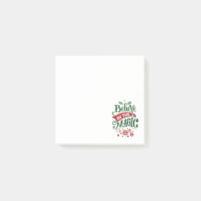Notas Post-it® Creer en la tipografía del Navidad mágico (Anverso)