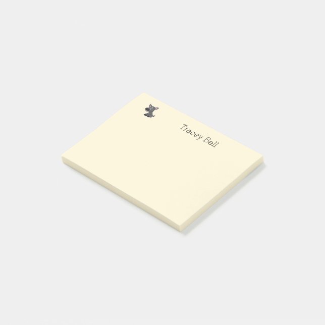Notas Post-it® Crema de burro gris suave (En perspectiva)