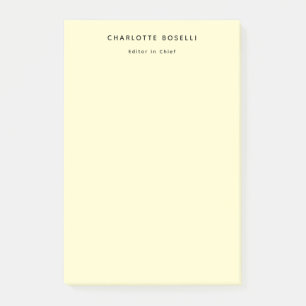 Notas Post-it® Crema profesional clásica minimalista