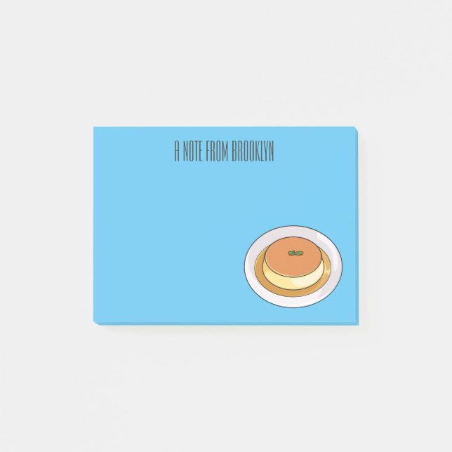 Notas Post-it® Creme caramel personalizado ilustracion (Anverso)