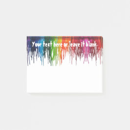 Notas Post-it® Creyón derretido del escritorio del profesor