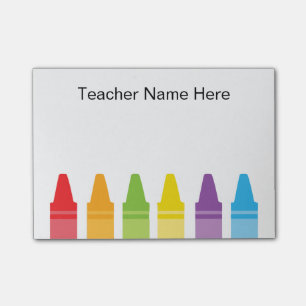 Notas Post-it® Creyón personalizado del profesor