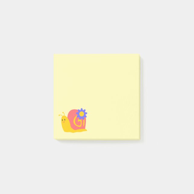 Notas Post-it® Cría rosa y verde feliz (Anverso)