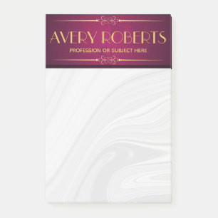 Notas Post-it® Crimson mandala elegante lujo