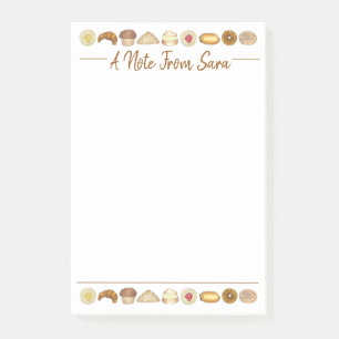 Notas Post-it® Croissant Danés Muffin Baked Gods