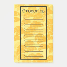 Notas Post-it® Croissant Grocery List