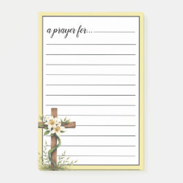 Notas Post-it® Cross and Lilies War Room Prayer