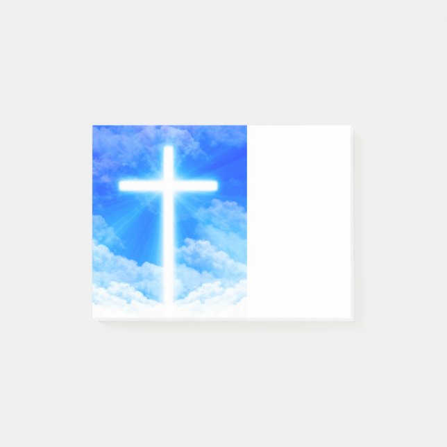 Notas Post-it® Cruz de la Luz Jesucristo Personalizable Cristiano (Anverso)
