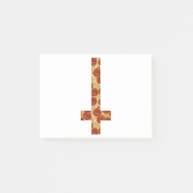Notas Post-it® cruz invertida de pizza (Anverso)