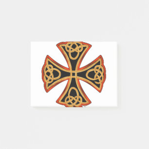 Notas Post-it® cruz ornamental con trenzas