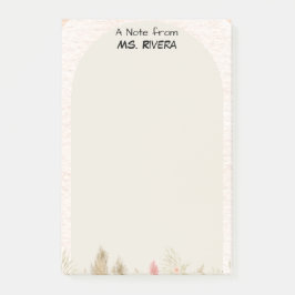 Notas Post-it® Cuaderno personalizado de profesor con arco de hie